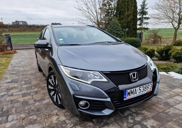 Honda Civic cena 57900 przebieg: 87000, rok produkcji 2016 z Pułtusk małe 497